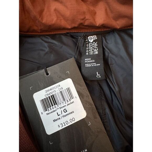 Mountain Hardwear Men's Nevadan Down Jacket Large New With Tags ($310) - Picture 7 of 7
